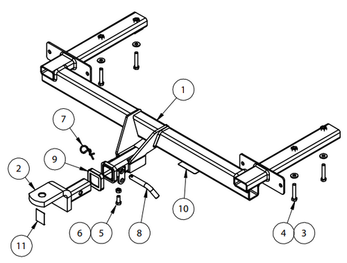 TOWBAR & WIRING KIT MALIBU (V300) 06/13-ON T=1200