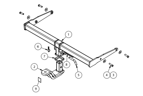 TOWBAR & WIRING KIT AUDI Q3  12-ON REQ-4829 T=1200