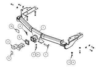 TOWBAR & WIRING KIT TOY KLUGER 8/07-02/14