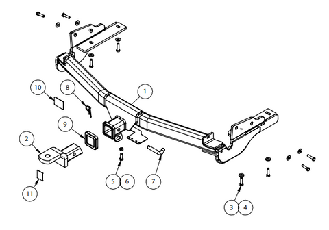 TOWBAR & WIRING KIT TOY KLUGER 8/07-02/14