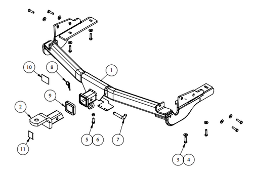 TOWBAR & WIRING KIT TOY KLUGER 8/07-02/14