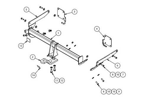 TOWBAR & WIRING KIT MAZDA 3 HATCH BM SERIES 13-19