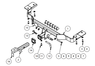 TOWBAR & WIRING KIT  HONDA CRV DIESEL (RM) 1/14-ON