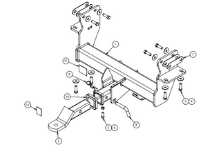 TOWBAR & WIRING KIT RENAULT MASTER CAB CHASS 9/14-