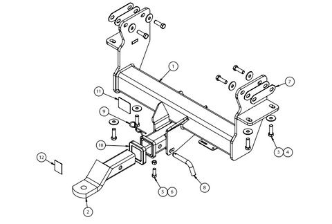 TOWBAR & WIRING KIT RENAULT MASTER CAB CHASS 9/14-