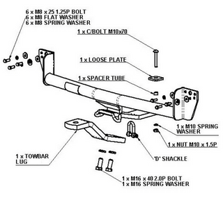 TOWBAR & WIRING KIT HONDA ACCORD EURO