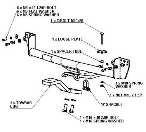 TOWBAR & WIRING KIT HONDA ACCORD EURO