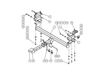 TOWBAR & WIRING KIT RENAULT KOLEOS 09/08-ON NO ECU