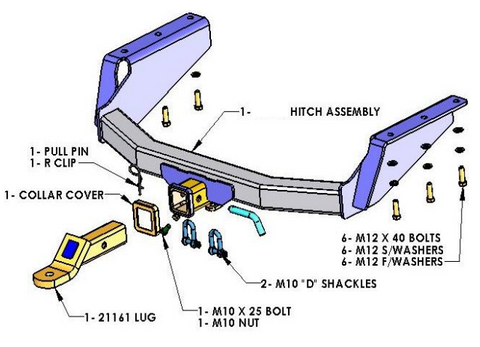 TOWBAR & WIRING KIT JEEP KK CHEROKE 03/08-ON