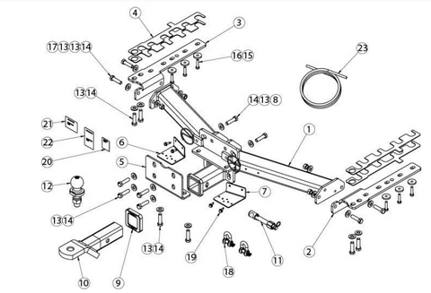 TOWBAR & WIRING KIT PRADO 150 SER   3000/300KG T12