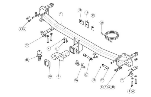 TOWBAR & WIRING KIT KIA CARNIVAL  09/20 - 03/24