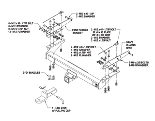 TOWBAR & WIRING KIT NISSAN NAVARA D/CAB D22 NOSTEP