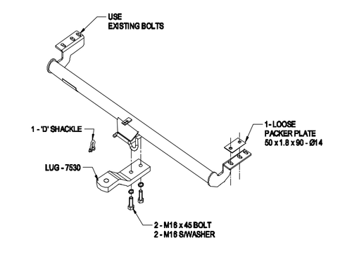 TOWBAR & WIRING KIT SUBARU IMPREZA SED/WAG/WRX