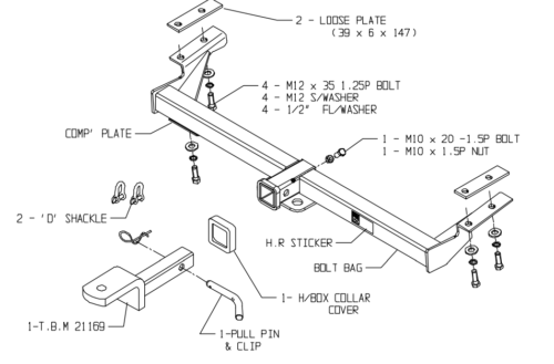 H/R TOWBAR & WIRING KIT TOYOTA RAV 4