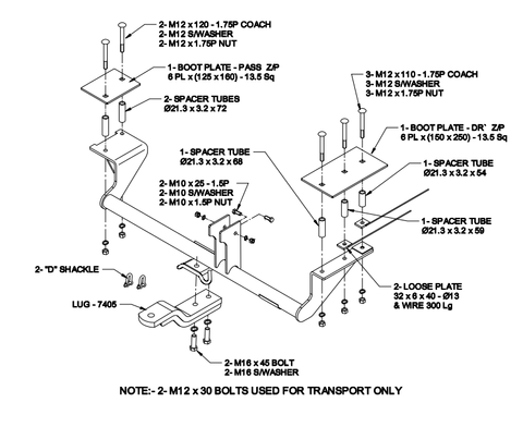 H/R TOWBAR & WIRING HOLDEN COMMODORE UTE VU VZ