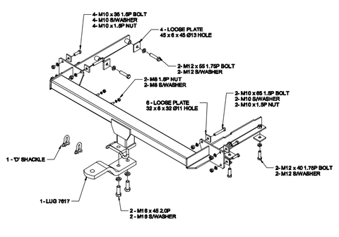 H/R TOWBAR & WIRING KIT MERCEDES C CLASS