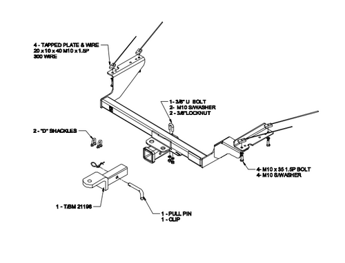 H/R TOWBAR & WIRING KIT HONDA CRV 4X4