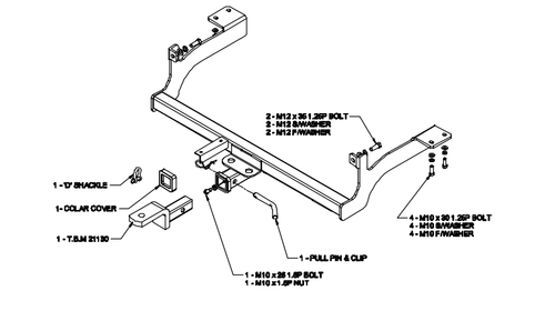 H/R TOWBAR & WIRING KIT PROTON JUMBUCK