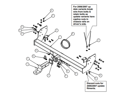 TOWBAR & WIRING KIT HOLDEN RODEO RA 03/03-06/08