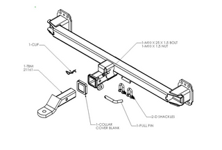 TOWBAR & WIRING KIT VOLKSWAGON TOUAREG 9/03-01/11