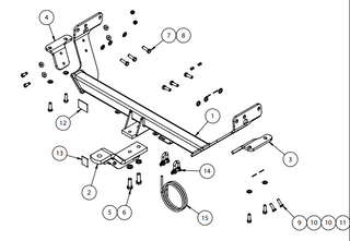 TOWBAR & WIRING KIT TOYOTA HI ACE SLWB NON LPG