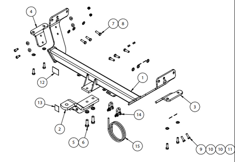 TOWBAR & WIRING KIT TOYOTA HI ACE SLWB NON LPG