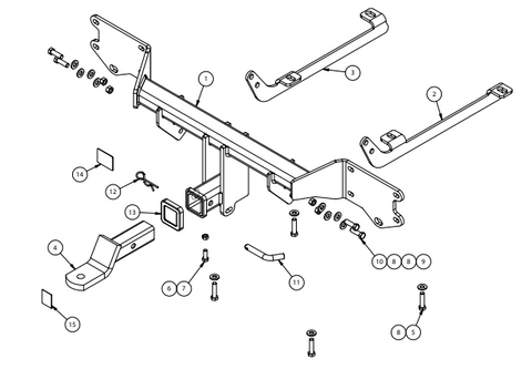 TOWBAR & WIRING KIT RANGEROVER SPORTS 8/13-06/22