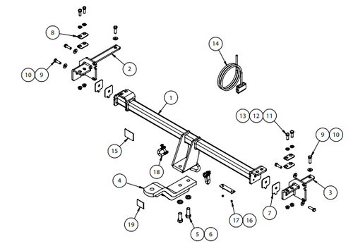 TOWBAR & WIRING KIT RENAULT MEGANE HATCH  6/13-ON