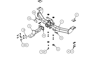 TOWBAR & WIRING KIT TOY PRADO ALTITUDE 8/14-11/17