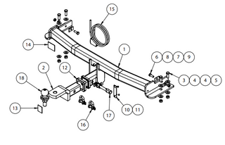 TOWBAR & WIRING KIT SSANGYONG STAVIC 6/13-ON