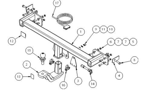 TOWBAR & WIRING KIT MER  GLA250/200 1800/180