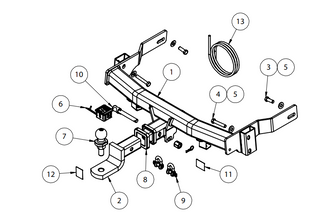 TOWBAR & WIRING KIT HOL  CAPTIVA 7  INC LTZ 10/06-