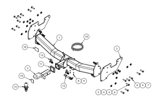 TOWBAR & WIRING KIT HILUX GUN SR5 1/10/2015 - ON