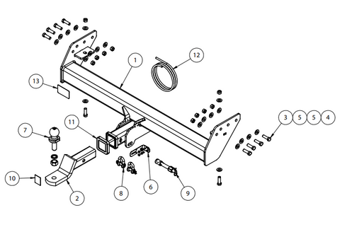 TOWBAR & WIRING KIT TRITON MQ 05/2015 ON