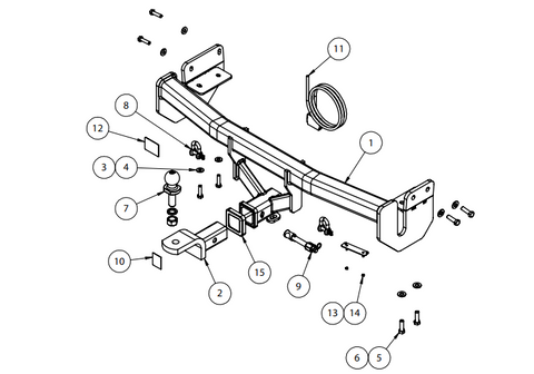 TOWBAR & WIRING KIT NISSAN JUKE 4WD REQ-4826 T=12