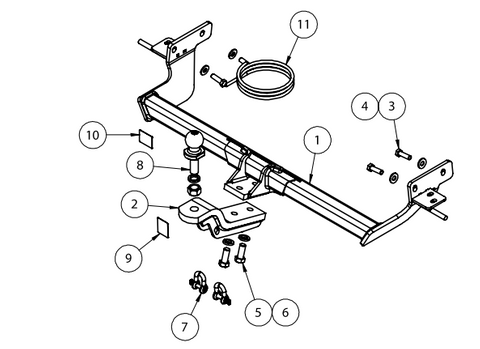 TOWBAR & WIRING KIT HYUNDAI SONATA 10/14 -ON