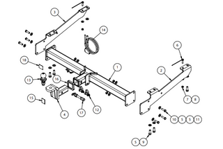 TOWBAR & WIRING KIT REN TRAFFIC 3/15-ON MIT EXPRES