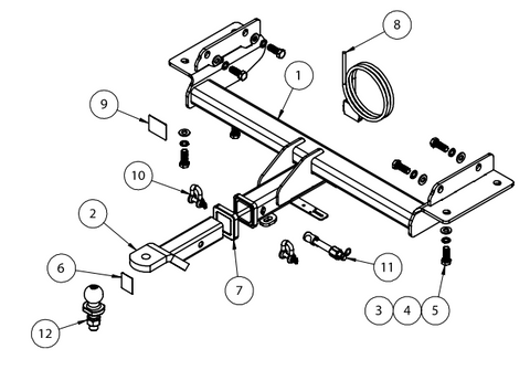 TOWBAR & WIRING KIT JEEP GRAND CHEROKEE  6/13-ON