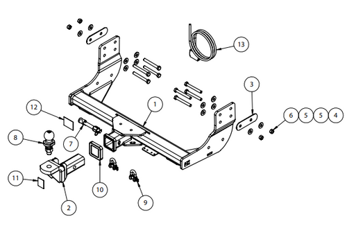 TOWBAR & WIRING KIT FORD TRANSIT CUSTOM VN 2/14-ON