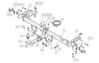 TOWBAR & WIRING KIT HYUNDAI TUCSON 5/15 -6/18