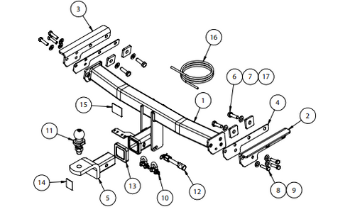 TOWBAR & WIRING KIT VOLVO XC60 4WD 09-ON REQ-4826