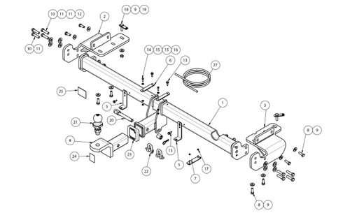 TOWBAR & WIRING KIT KIA SPORTAGE 10/15 -05/18