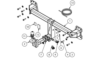 TOWBAR & WIRING KIT AUDI Q7 QUATTRO 4M  REQ-4836