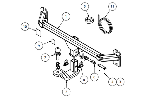 TOWBAR & WIRING KIT BMW X1 F48   8/15-ON REQ-4838