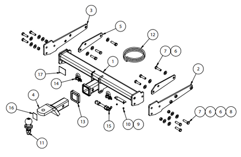 TOWBAR & WIRING KIT VW T-PORTER  T6 12/15-06/20