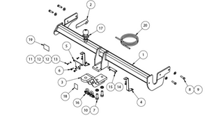 TOWBAR & WIRING KIT KIA CERATO 5DR HAT 8/13 -04/18