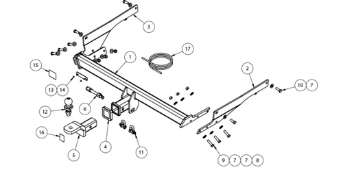 TOWBAR & WIRING KIT MAZDA CX9  7-16  ON REQ-4826