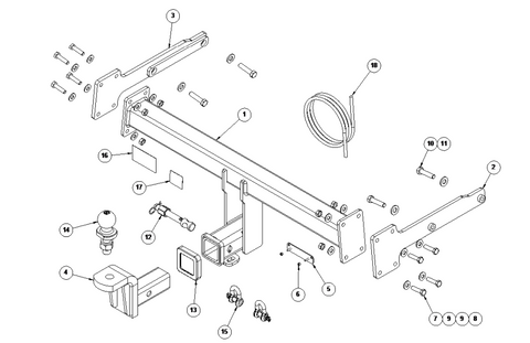 TOWBAR & WIRING KIT AUDI  A4 B9 5DR WAG 10/15-ON