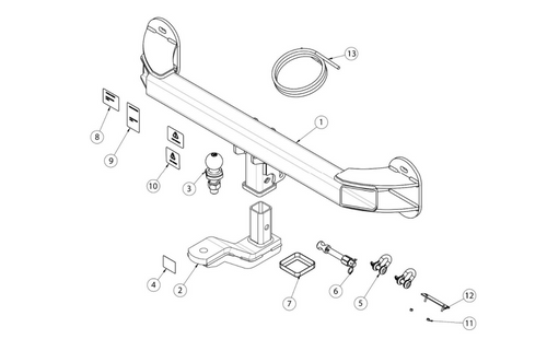 TOWBAR & WIRING KIT BMW X2 F39   11/17 - ON  T=18