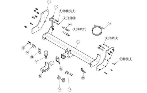 TOWBAR & WIRING KIT GWM CANNON  09/20 - ON  T=4936